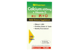 Wiseman Calcium 600mg + Vitamin D tablets